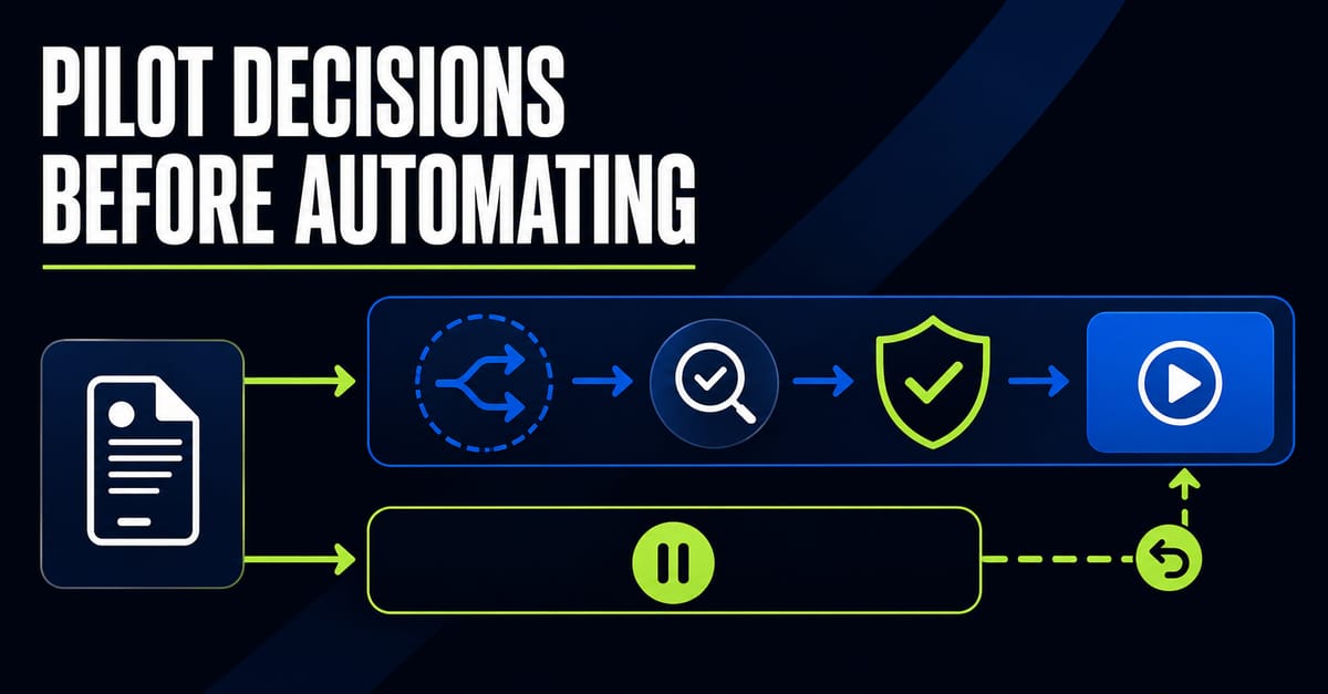 AI Pilot for Business Operations: A Controlled Approach