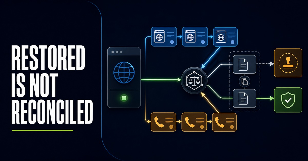 System Outage Recovery Plan: Prevent Duplicate Work